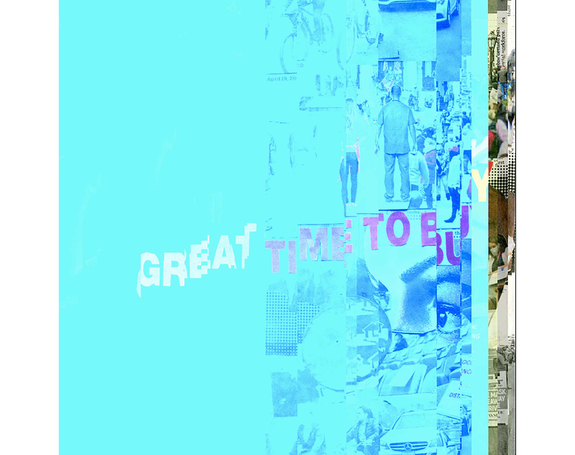 Images were taken from the Orange County Registers Sunday Newspaper and then further manipulated through scanning and code hacking. great time to buy as text